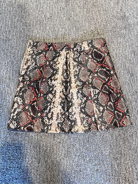 Women's Snake Skin Faux Leather Skirt